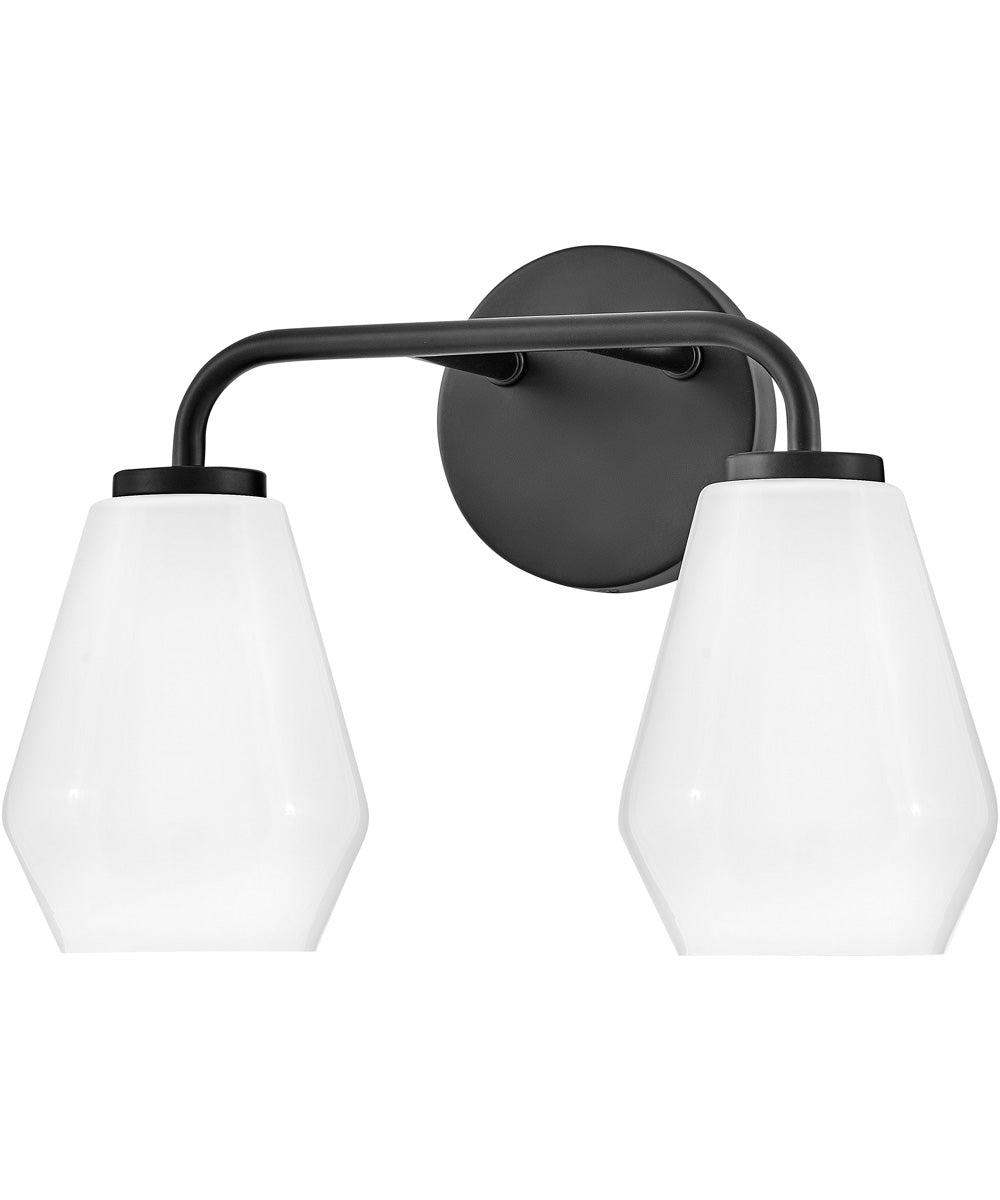 Gio 2-Light Small Two Light Vanity in Black