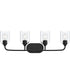 Ilia 4-Light Bath Vanity with Clear Glass Shade Matte Black