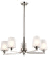 Lune 5-Light Chandelier Brushed Nickel