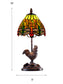 Callico Rooster 15 Inch Tall Handmade Tiffany Accent Table Lamp