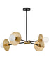 Lulu 4-Light Medium Mobile Single Tier in Lacquered Brass