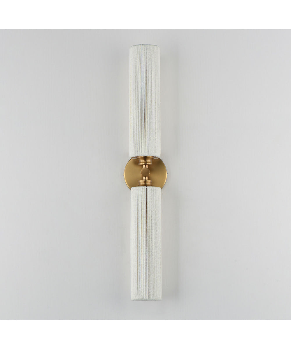Aveline 2-Light Wall Sconce Natural Aged Brass