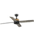 Shaffer II 56 in. 4-Blade Ceiling Fan with Integrated LED Lamped Light Natural Jute Accents Matte Black