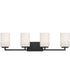 Leavenworth 4 Light Vanity Matte Black