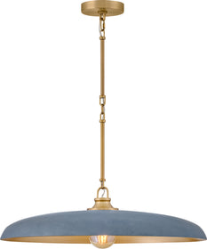 Sadie 1-Light Medium Dome Chandelier in Lacquered Brass