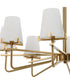 Lassen 8 Light Brass Chandelier
