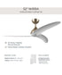 Nirra 52-in. 3-Blade Modern Ceiling Fan Champagne Bronze