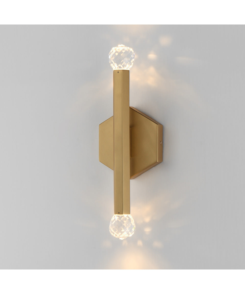Allumettes 2-Light LED Wall Sconce Gold