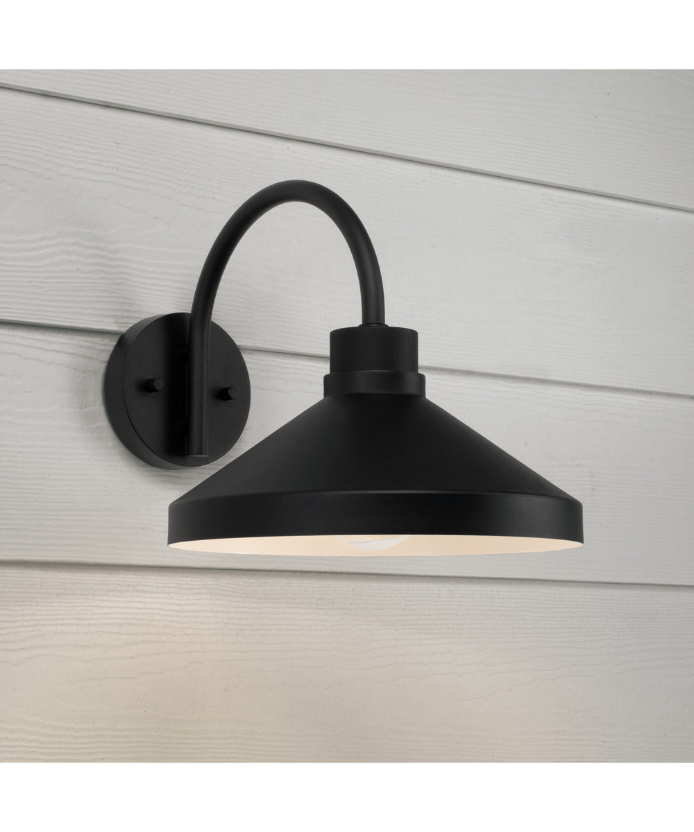 Lofton 1-Light Outdoor Wall-Lantern Black