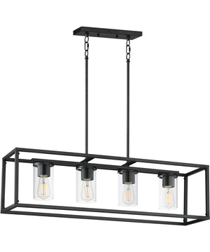 Lateral 4-Light Linear Pendant Black