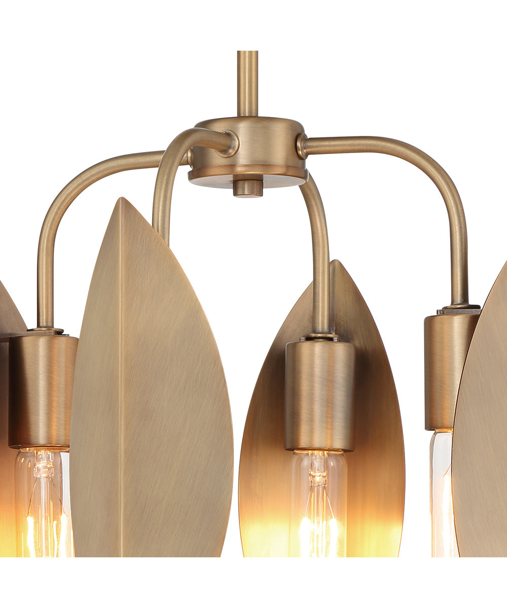 Eden  4 Light Semi Flush  Old Satin Brass
