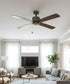 52" Aldea IV 4-Blade Ceiling Fan Oil Rubbed Bronze Motor Finish and Walnut Blade Finish