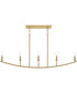 Jheni 5-Light Linear Chandelier Brushed Gold