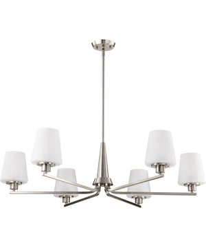 Lune 6-Light Chandelier Brushed Nickel