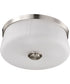 Lune 3-Light Close-to-Ceiling Brushed Nickel
