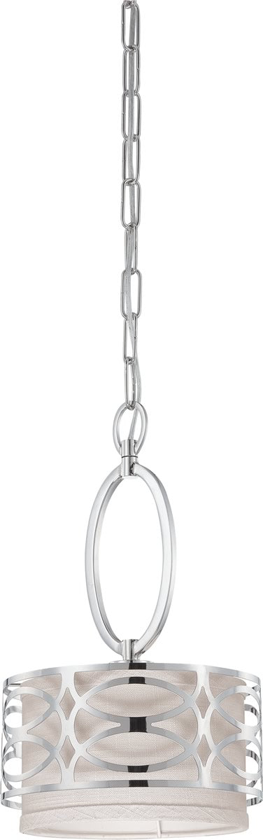 9"W Harlow 1-Light Pendant Polished Nickel