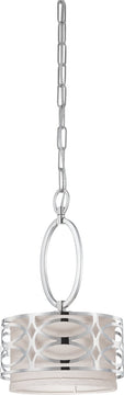 9"W Harlow 1-Light Pendant Polished Nickel