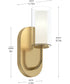 Mack 1-Light Wall Sconce with Layered Glass Shade Brushed Gold