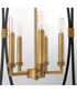 Bishop 5-light Pendant Matte Black|Brushed Brass