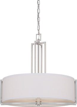 24"W Gemini 4-Light Chandelier Brushed Nickel