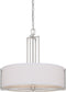 24"W Gemini 4-Light Chandelier Brushed Nickel