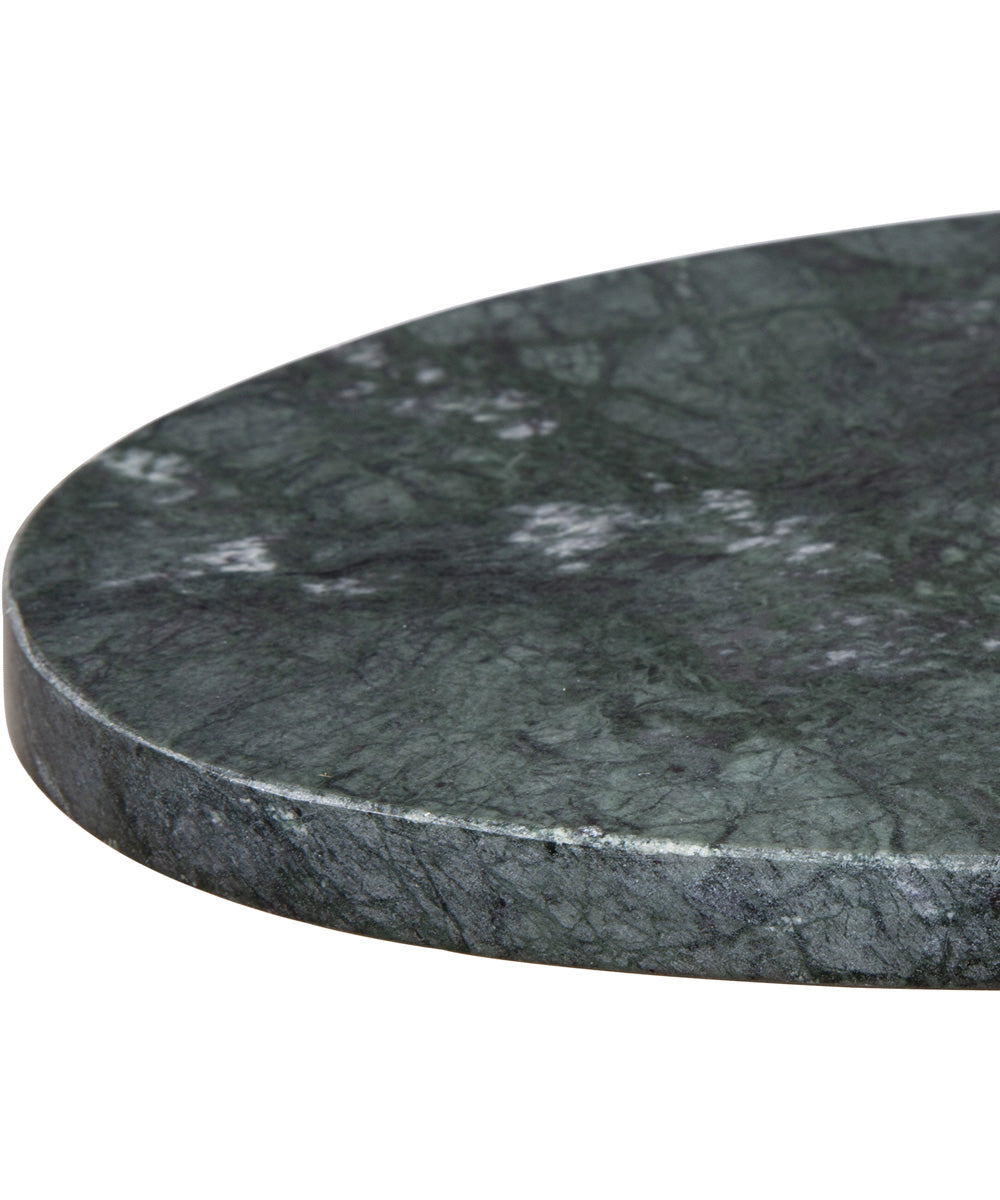 Accent Table in Antique Brass and Emerald Green Marble