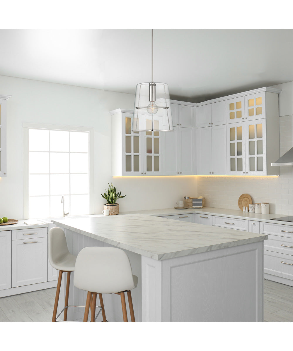 Alonzo 1 Light Pendant Polished Nickel