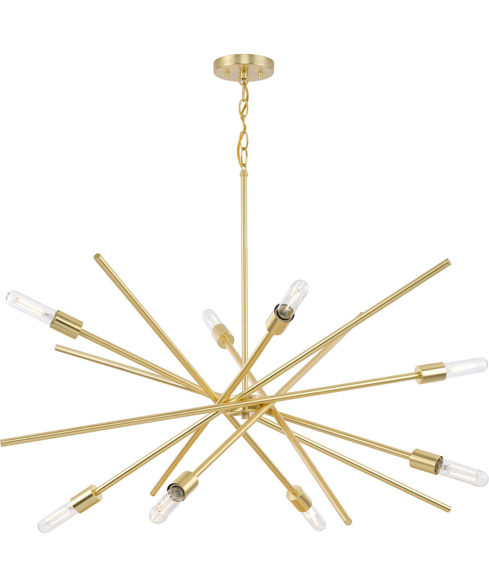 Astra 8-Light 42" Modern Chandelier Satin Brass
