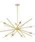 Astra 8-Light 42" Modern Chandelier Satin Brass