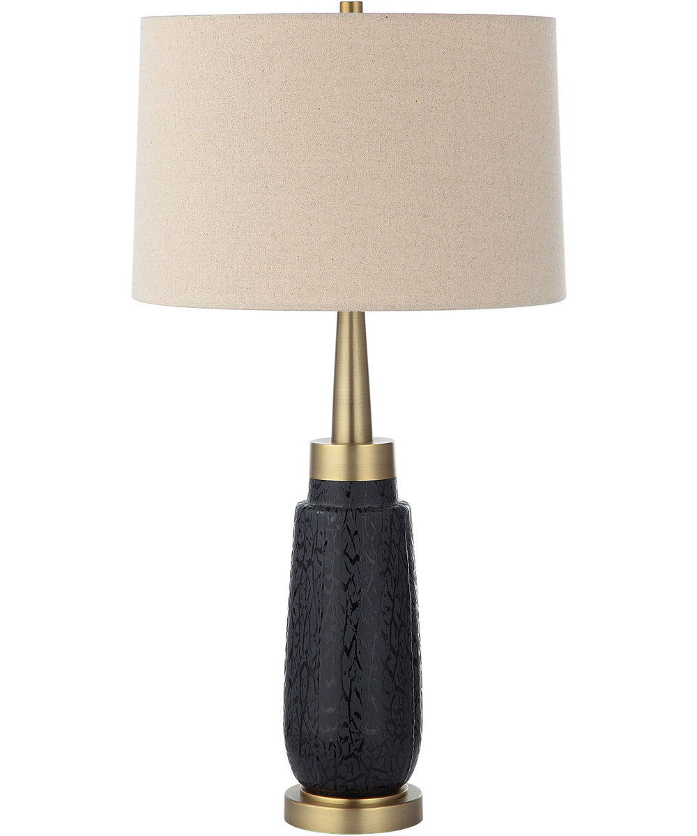 Spyglass Black Wood Grain Table Lamp