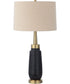 Spyglass Black Wood Grain Table Lamp
