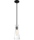 4"W Bahari 1-Light Pendant Black
