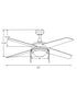 52" Europa IV 4-Blade Ceiling Fan Oil Rubbed Bronze Finish with Integrated LED Light