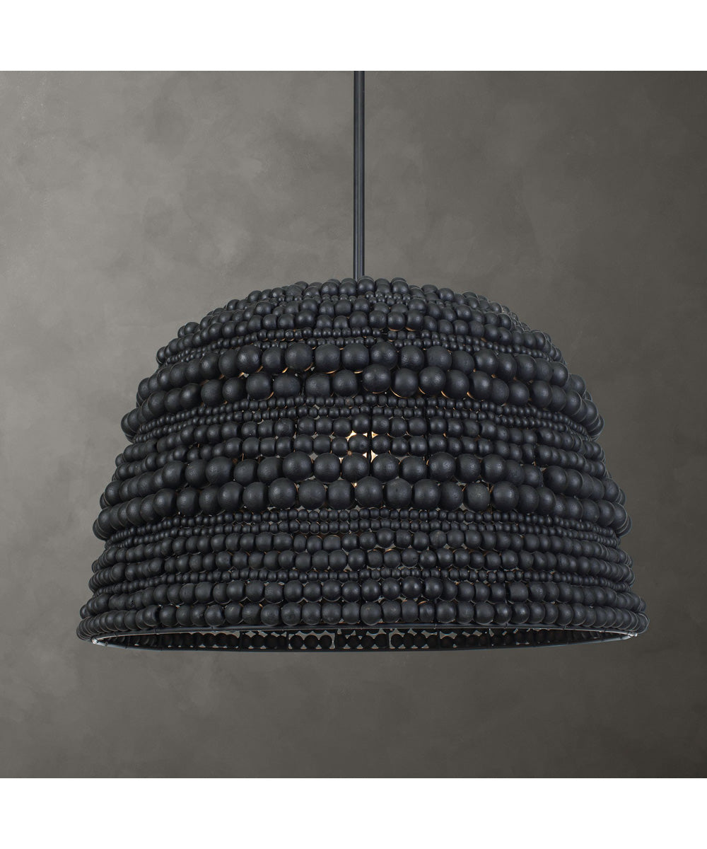 Persephone Black Bead 1 Light Pendant