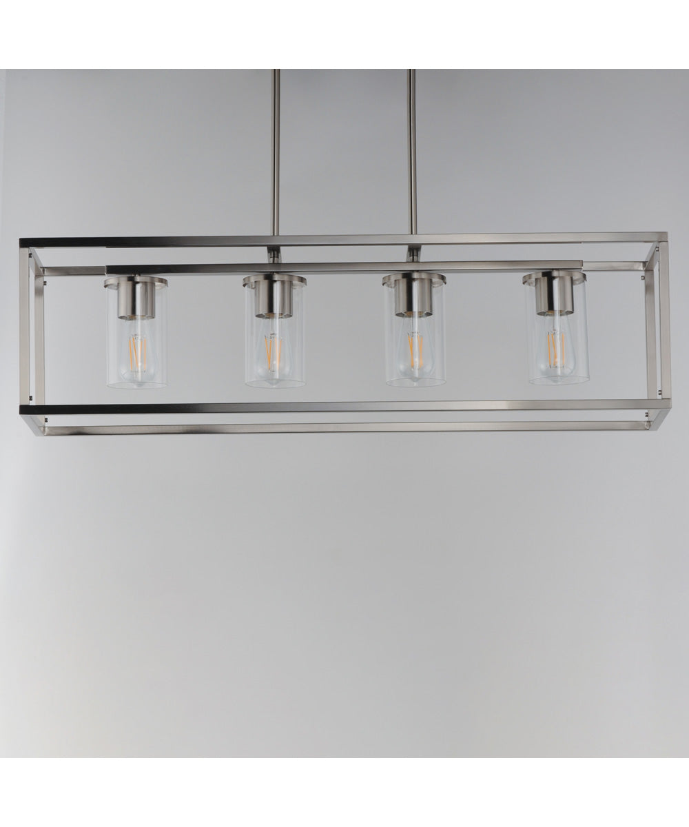 Lateral 4-Light Linear Pendant Satin Nickel