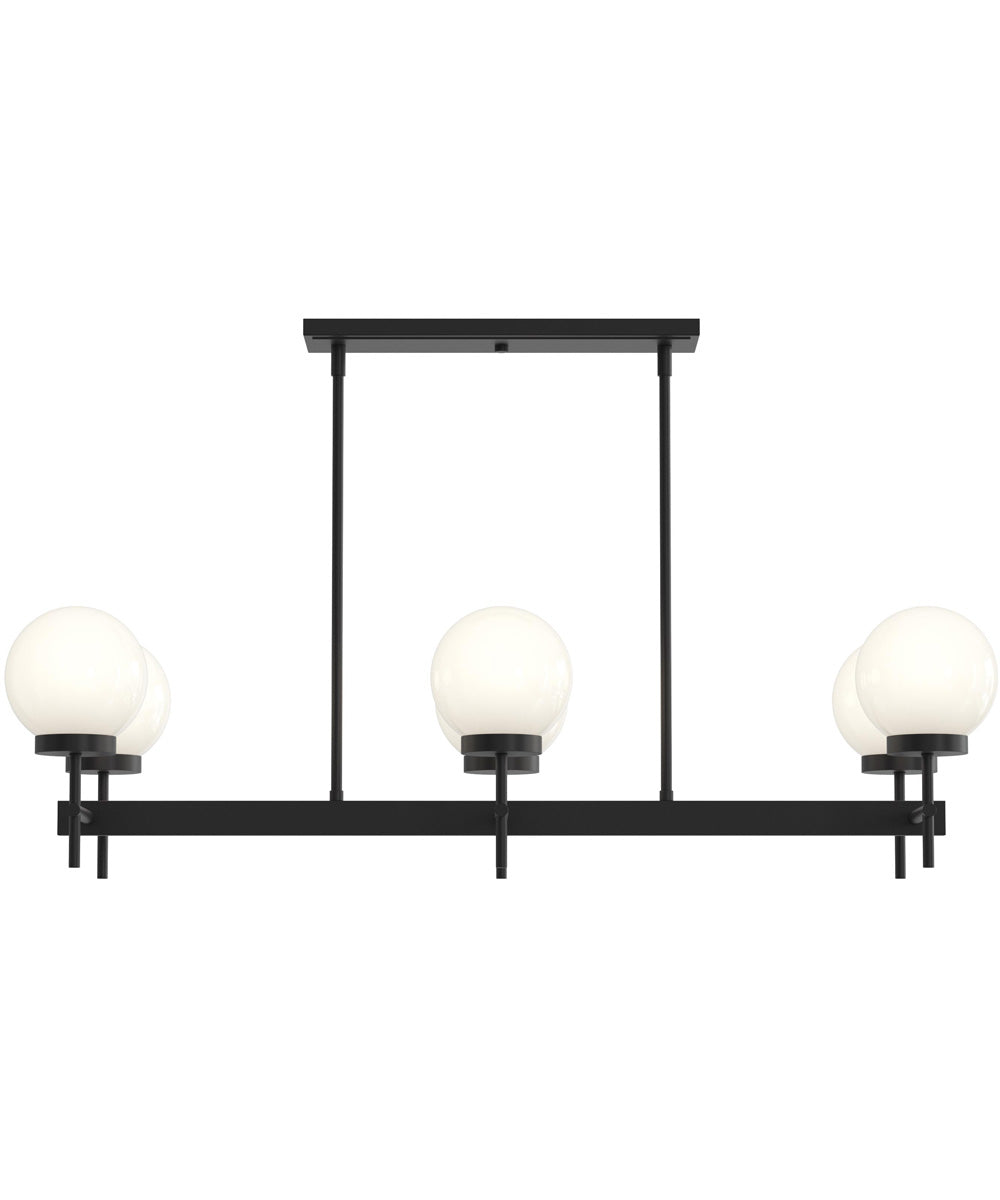 Rigsby 6-Light Linear Chandelier Matte Black