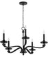 Chantelle 5-light Chandelier Matte Black