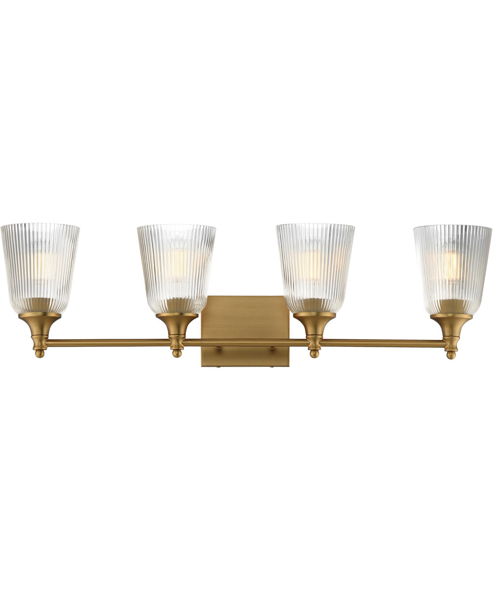 Julip 4-Light Bath Vanity Natural Aged Brass