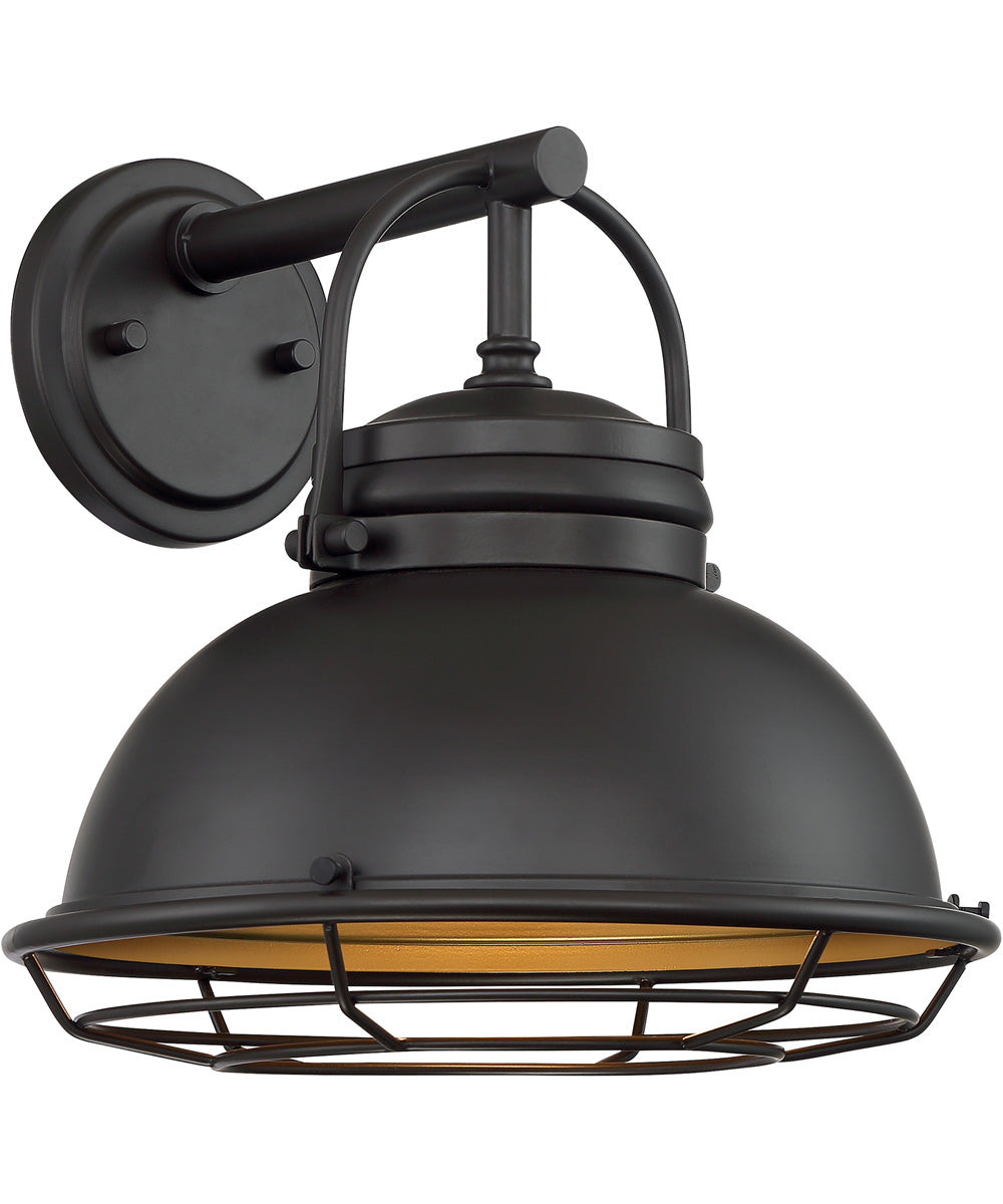 12"H Upton 1-Light Outdoor Dark Bronze / Gold