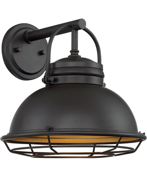 12"H Upton 1-Light Outdoor Dark Bronze / Gold