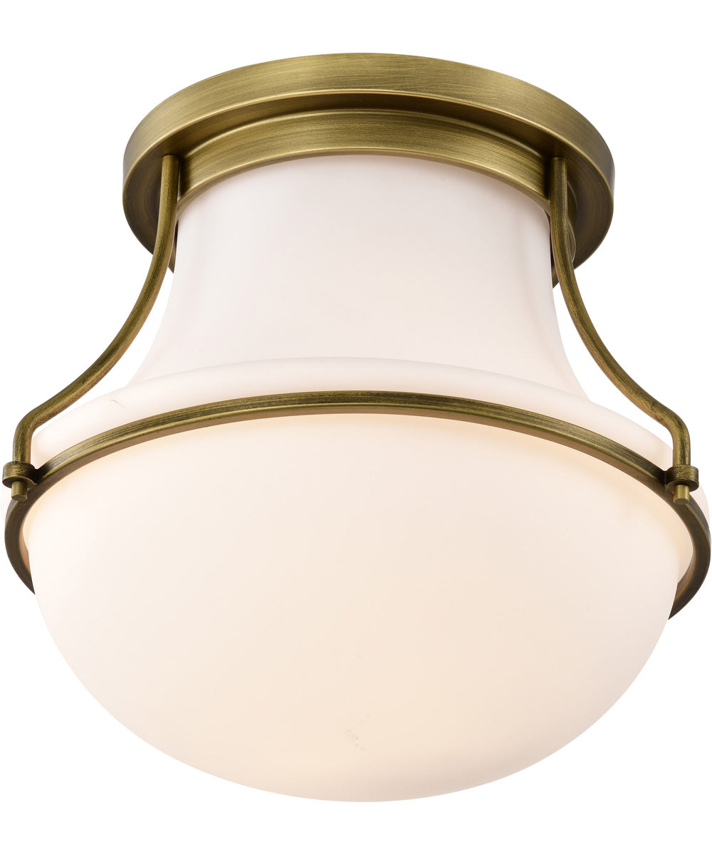 Valdora 1-Light Close-to-Ceiling Natural Brass