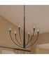 Jheni 6-Light Chandelier with Clear Glass Shades Matte Black