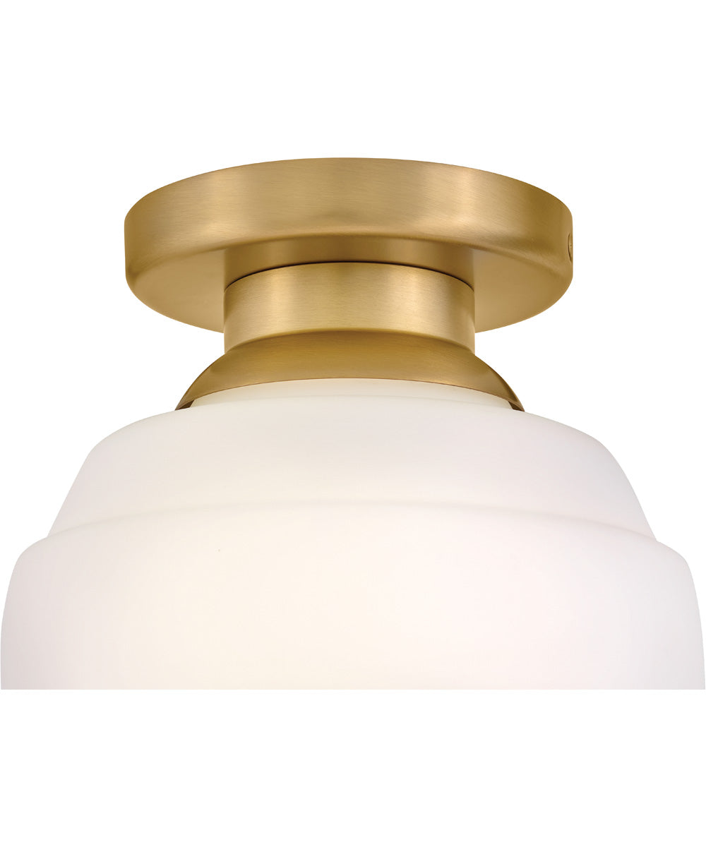 Penny 1-Light Extra Small Flush Mount in Lacquered Brass