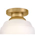 Penny 1-Light Extra Small Flush Mount in Lacquered Brass