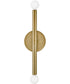 Millie 2-Light Medium Two Light Tall Sconce in Lacquered Brass