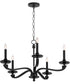 Chantelle 5-light Chandelier Matte Black