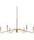 Pilar 6-Light Chandelier Brushed Gold