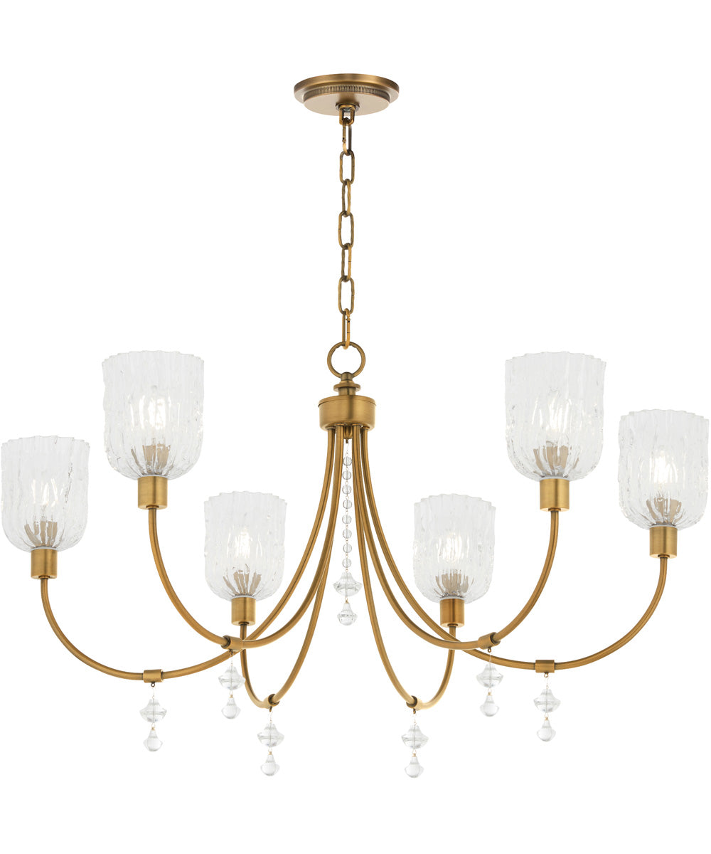 Meriam 6-light Chandelier Brushed Brass