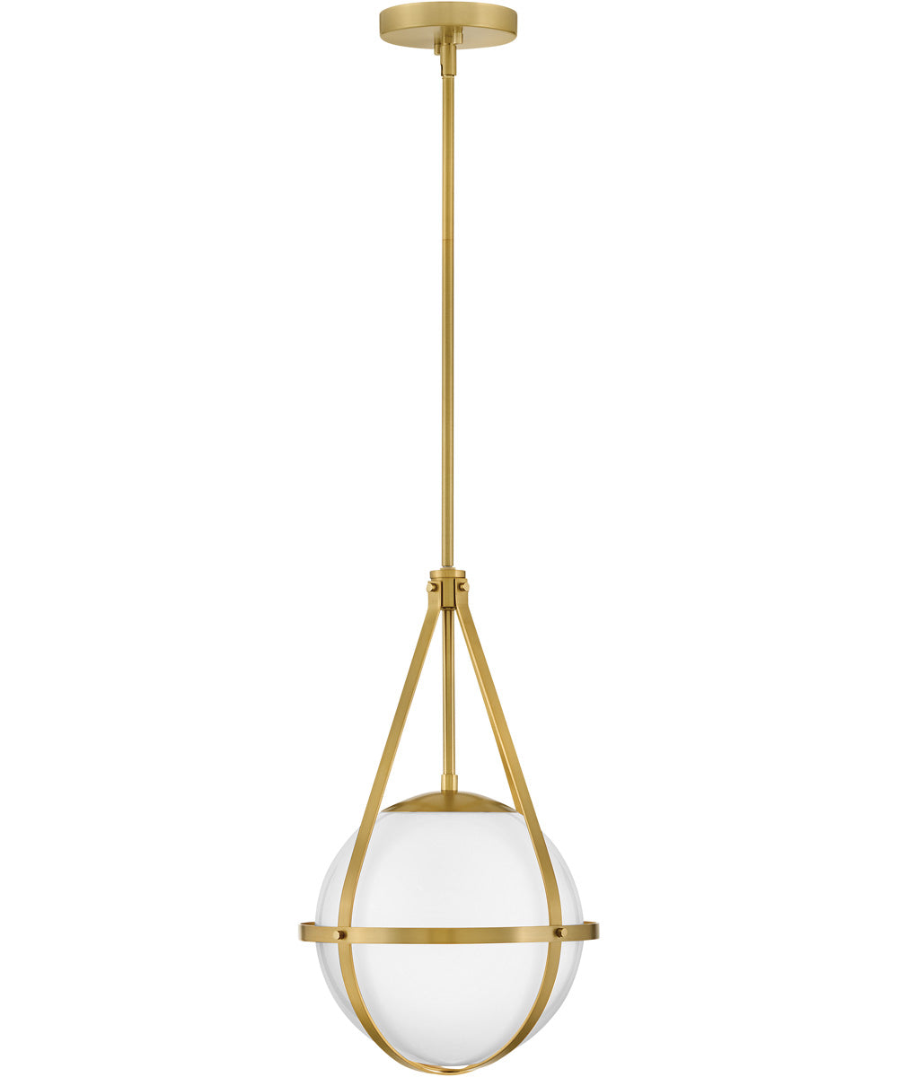 Colby 1-Light Small Pendant in Lacquered Brass