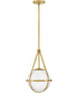 Colby 1-Light Small Pendant in Lacquered Brass